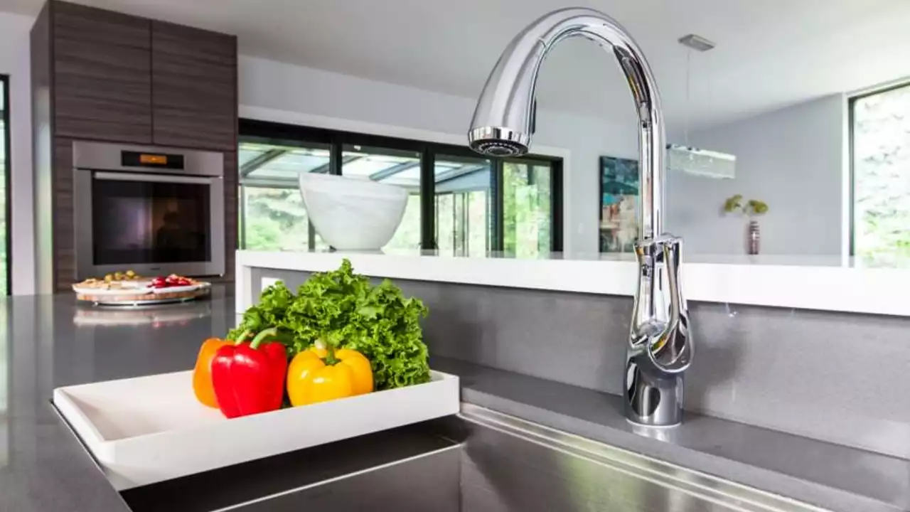 What is the optimal design for a kitchen sink and faucet?